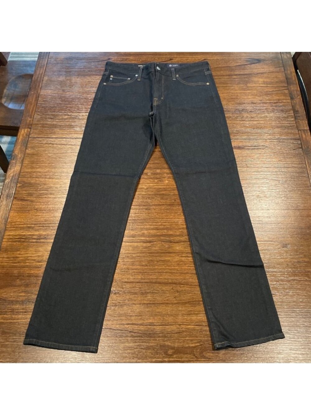 AG Everett Slim Straight Jean Mens 32x33 Monument Dark Indigo Wash Stretch Japan